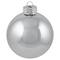 72ct. 4" Silver Shiny and Matte Christmas Glass Ball Ornaments
